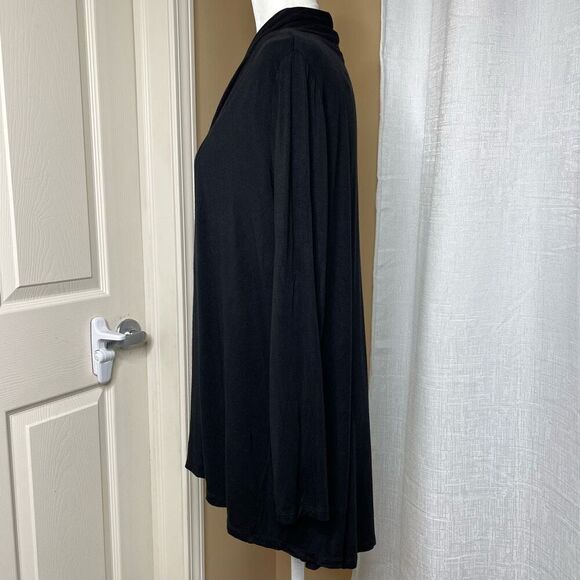 Vince Camuto Jersey Open Front Cardigan (Black) Petite Small - Picture 4 of 7